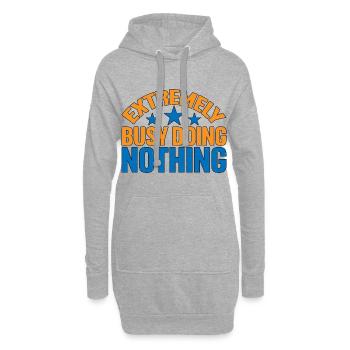 Extremely Busy Doing Nothing 5 - Hoodie-Kleid - Grau meliert - Vorne