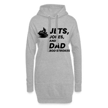Jetski fahren Papa Humor Wassersport Sommer Spaß - Hoodie-Kleid - Grau meliert - Vorne