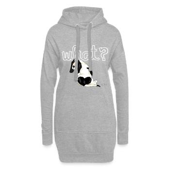 bassewhat - Sweat-shirt à capuche long Femme - gris chiné - Devant