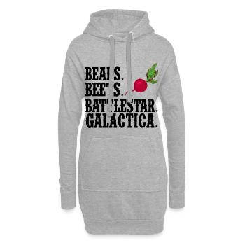 Bears Beets Battlestar Galactica - Hoodie-Kleid - Grau meliert - Vorne