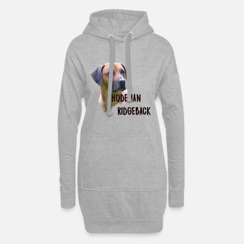 Rhodesian Ridgeback - Hoodie-Kleid - Grau meliert