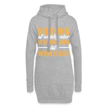 Schwimmsport Shirt · BILDUNG · Geschenk - Hoodie-Kleid - Grau meliert - Vorne