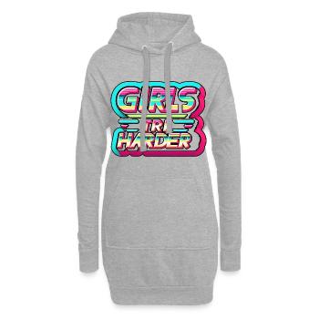Filles Tri 9 - Sweat-shirt à capuche long Femme - gris chiné - Devant