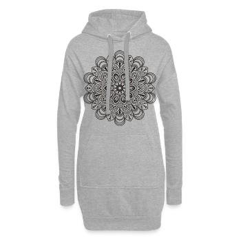 Mandala Mandala - Hoodie-Kleid - Grau meliert - Vorne