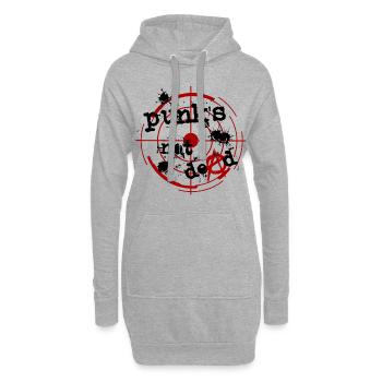 Trash Polka Punk ist nicht tot - Hoodie-Kleid - Grau meliert - Vorne