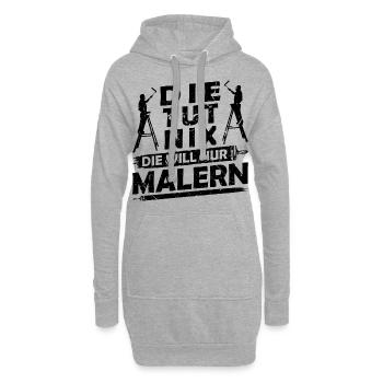 Malerbedarf Beruf Malerin Spruch Lustig - Hoodie-Kleid - Grau meliert - Vorne
