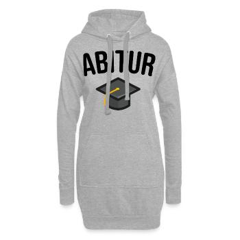 Abitur Abiturient Schulabschluss - Hoodie-Kleid - Grau meliert - Vorne