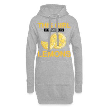 Lemon Design Lemonades Stand Boss Vente de citron - Sweat-shirt à capuche long Femme - gris chiné - Devant