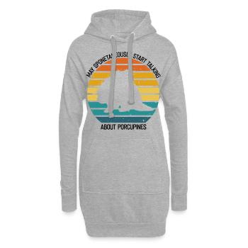Stachelschweine Designs für Tierliebhaber Nagetier - Hoodie-Kleid - Grau meliert - Vorne