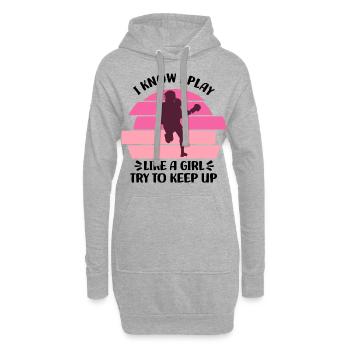 Lacrosse Mannschaft | Lacrosse Spieler Geschenke - Hoodie-Kleid - Grau meliert - Vorne