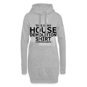Conception de démolition de maisons et rénovation de maisons - Sweat-shirt à capuche long Femme - gris chiné - Devant