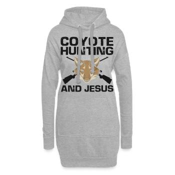Conception de coyote pour les réacteurs de coyote - Sweat-shirt à capuche long Femme - gris chiné - Devant