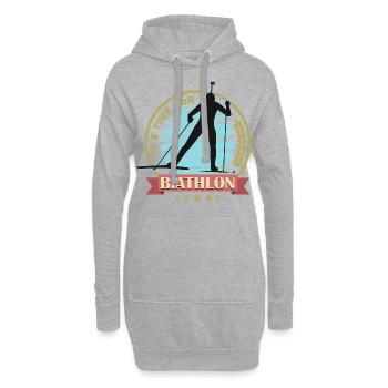 Biathlon Sport Sport Sports d’hiver - Sweat-shirt à capuche long Femme - gris chiné - Devant