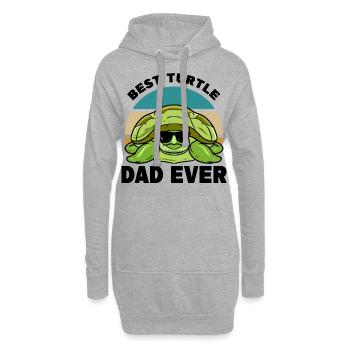 Schildkröten Liebhaber - Hoodie-Kleid - Grau meliert - Vorne