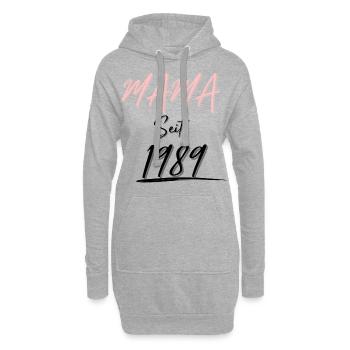 MAMA Seit 1989 - Hoodie-Kleid - Grau meliert - Vorne