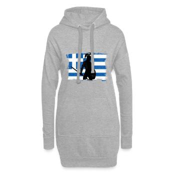 Proud Sparta Griechenland Geschenkidee Geschenk - Hoodie-Kleid - Grau meliert - Vorne