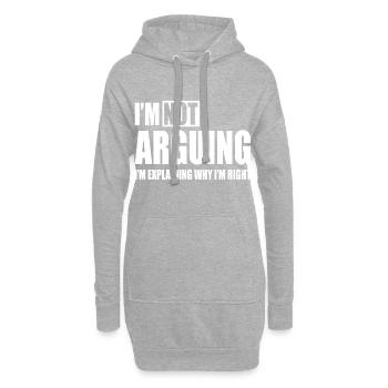 Discuter - Sweat-shirt à capuche long Femme - gris chiné - Devant