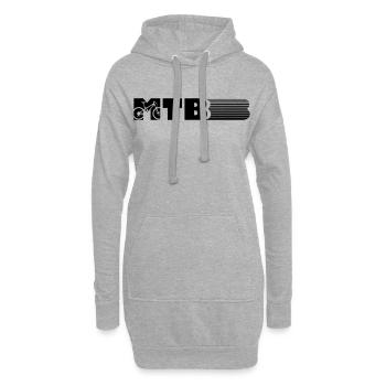 VTT design - Sweat-shirt à capuche long Femme - gris chiné - Devant