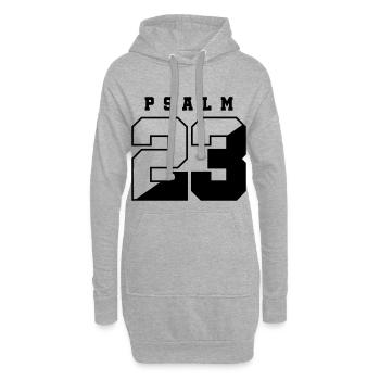 Bible Pslam 23 - Sweat-shirt à capuche long Femme - gris chiné - Devant
