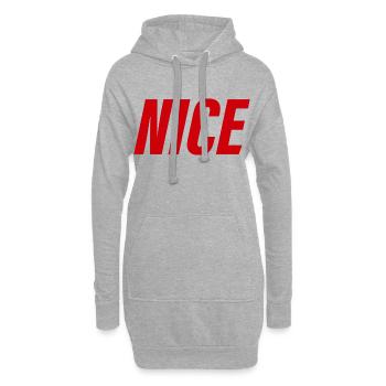 Nice - Sweat-shirt à capuche long Femme - gris chiné - Devant