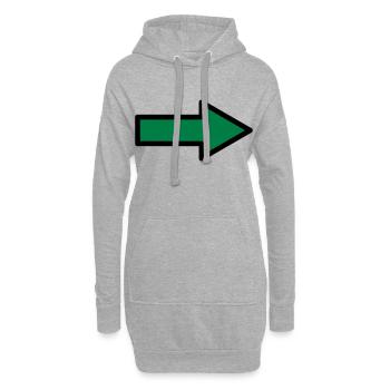 Pfeil Zeichen Symbole - Hoodie-Kleid - Grau meliert - Vorne