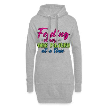 Feeding Others One Pantry At A Time 4 - Hoodie-Kleid - Grau meliert - Vorne