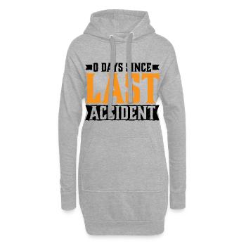 0 Days Since Last Accident 23 - Hoodie-Kleid - Grau meliert - Vorne