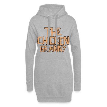 The Chicken Granny 3 - Hoodie-Kleid - Grau meliert - Vorne