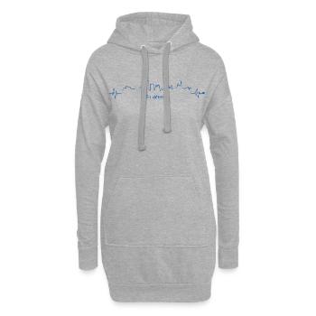 Marseille - En détente - Skyline - Sweat-shirt à capuche long Femme - gris chiné - Devant
