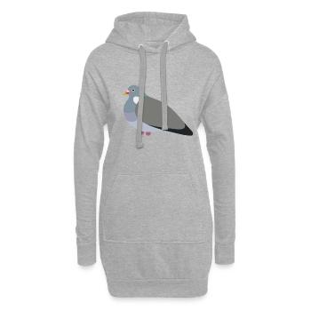 Wood Pigeon Friend - Hoodie-Kleid - Grau meliert - Vorne