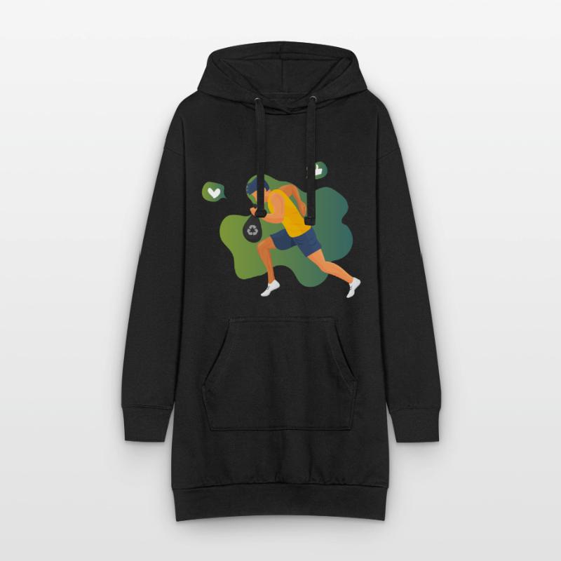 Plogging activity Hoodie Dress