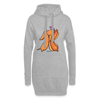 Weenie Lovin - Hoodie-Kleid - Grau meliert - Vorne