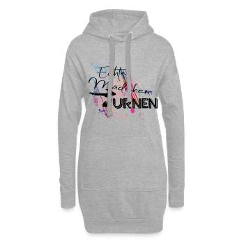 Echte Mädchen Turnen - Hoodie-Kleid - Grau meliert - Vorne