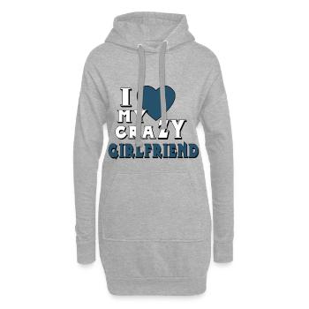 i love Partnerlook (part1) Geschenkidee Paar - Hoodie-Kleid - Grau meliert - Vorne