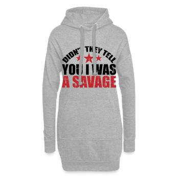 Ne vous ont-ils pas dit que j’étais un sauvage 2 - Sweat-shirt à capuche long Femme - gris chiné - Devant
