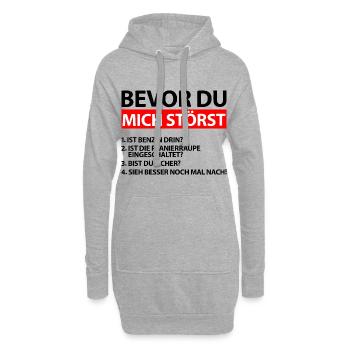 Planierraupenführer Planierraupenfahrer Spruch - Hoodie-Kleid - Grau meliert - Vorne