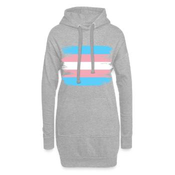 Transsexuell Flagge Transgender Pride Flag - Hoodie-Kleid - Grau meliert - Vorne