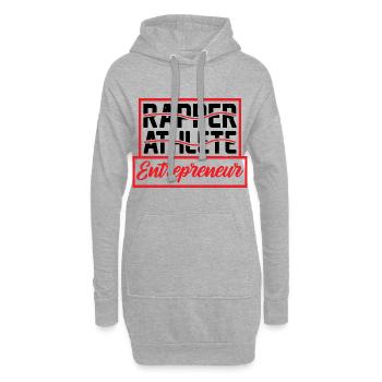 Rapper Athlete Entrepreneur 57 - Hoodie Dress - heather grey - Front