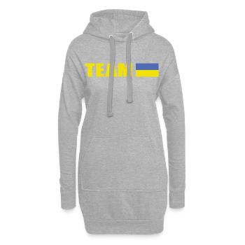 Soutenez l’équipe Ukraine - Sweat-shirt à capuche long Femme - gris chiné - Devant