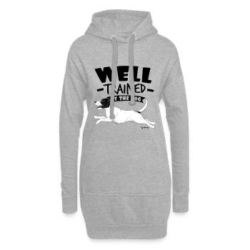 parsonwell6 - Sweat-shirt à capuche long Femme - gris chiné - Devant