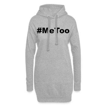Mouvement #MeToo hashtag * - Sweat-shirt à capuche long Femme - gris chiné - Devant