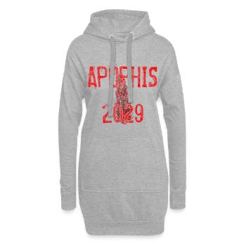 apophis der meteor kann die menschheit gefährden - Hoodie-Kleid - Grau meliert - Vorne