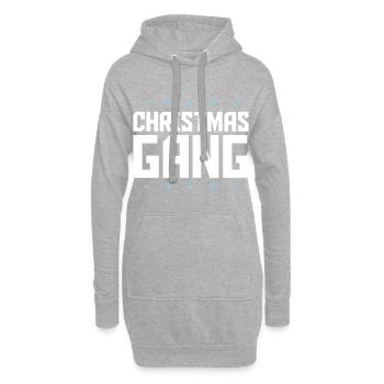 Christmas gang crew fête noël - Sweat-shirt à capuche long Femme - gris chiné - Devant