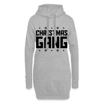 Christmas gang crew fête noël - Sweat-shirt à capuche long Femme - gris chiné - Devant
