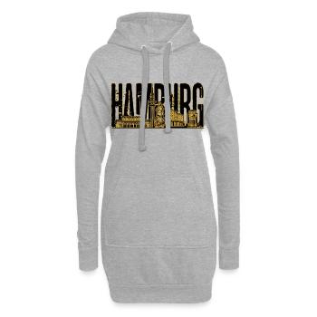 Hamburg Stadt City Skyline Deutschland Germany - Hoodie-Kleid - Grau meliert - Vorne