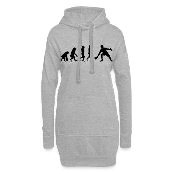 Ping Pong Master Entraîneur de Tennis de Table Evolution - Sweat-shirt à capuche long Femme - gris chiné - Devant