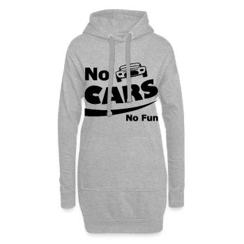 Plaisir et voitures - Sweat-shirt à capuche long Femme - gris chiné - Devant