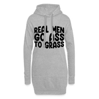 Real Men Go Ass To Grass 3 - Hoodie-Kleid - Grau meliert - Vorne