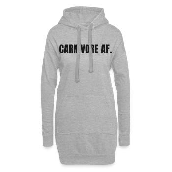 CARNIVORE | T-shirt Carnivore | Amateur de viande audacieux - Sweat-shirt à capuche long Femme - gris chiné - Devant