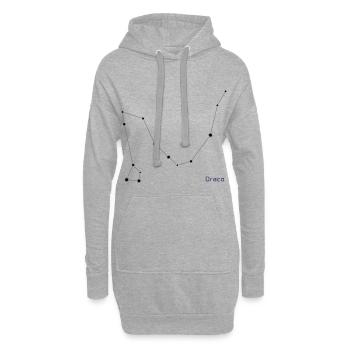 La constellation "Dragon" avec l'inscription "Draco" - Sweat-shirt à capuche long Femme - gris chiné - Devant